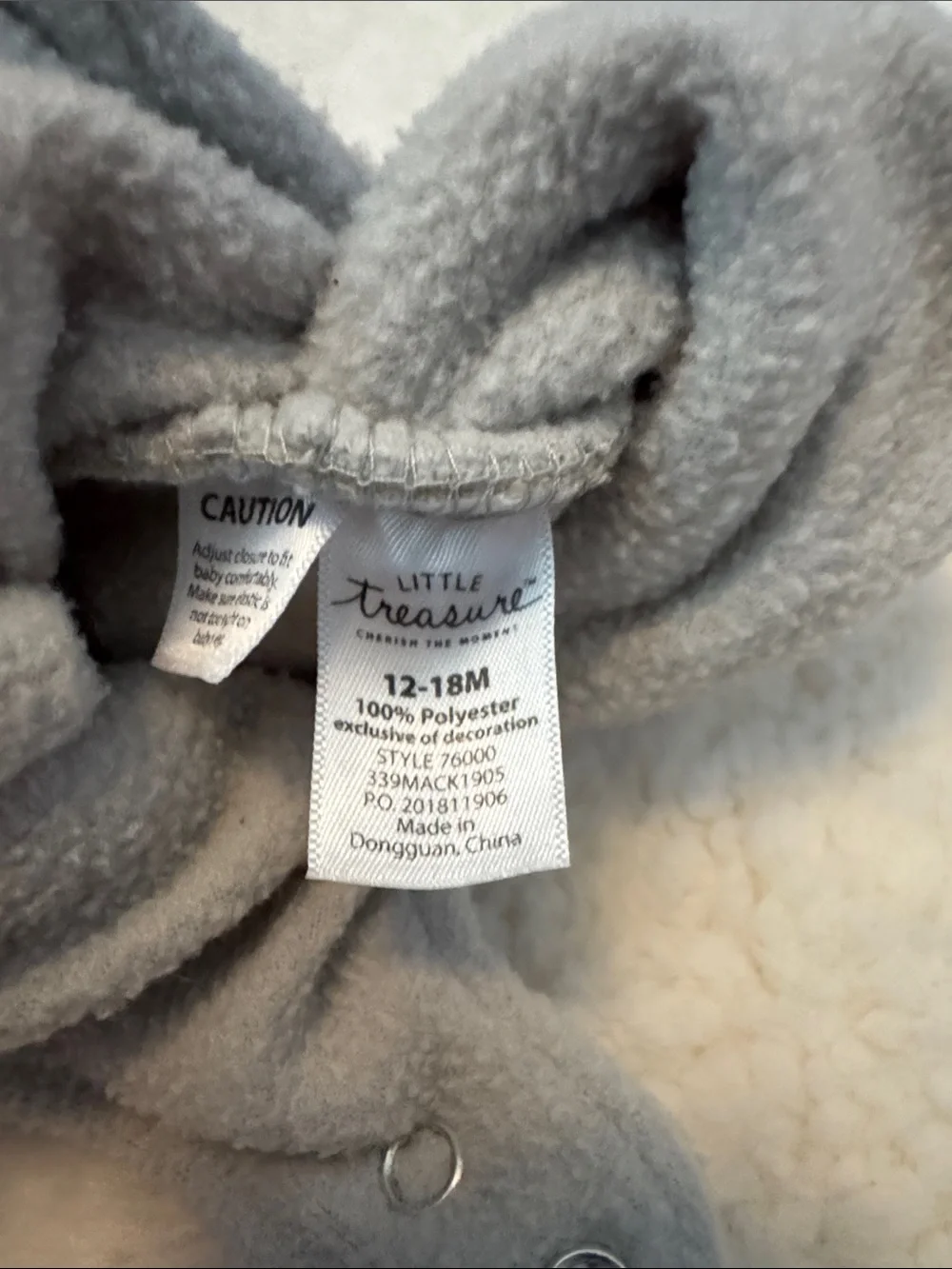 Cozy Baby Grey Fleece Booties - Soft Infant Slippers